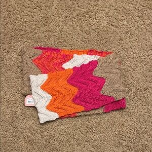 SO Vibrant Chevron Knit Infinity Scarf